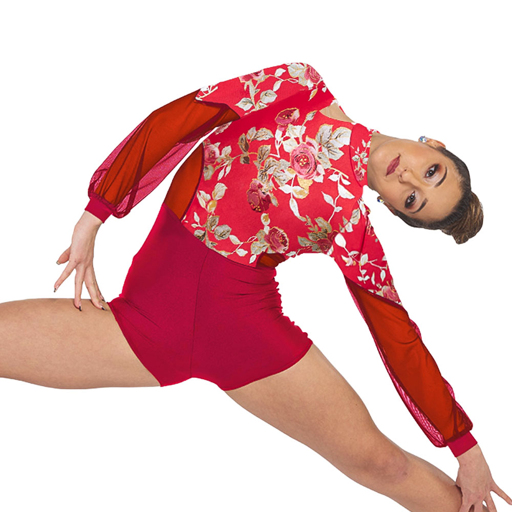 Bronzed Printed Backless Dance Dress - Image 6